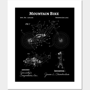 Mountain Bike patent / cyclist patent present / cyclist gift idea Posters and Art